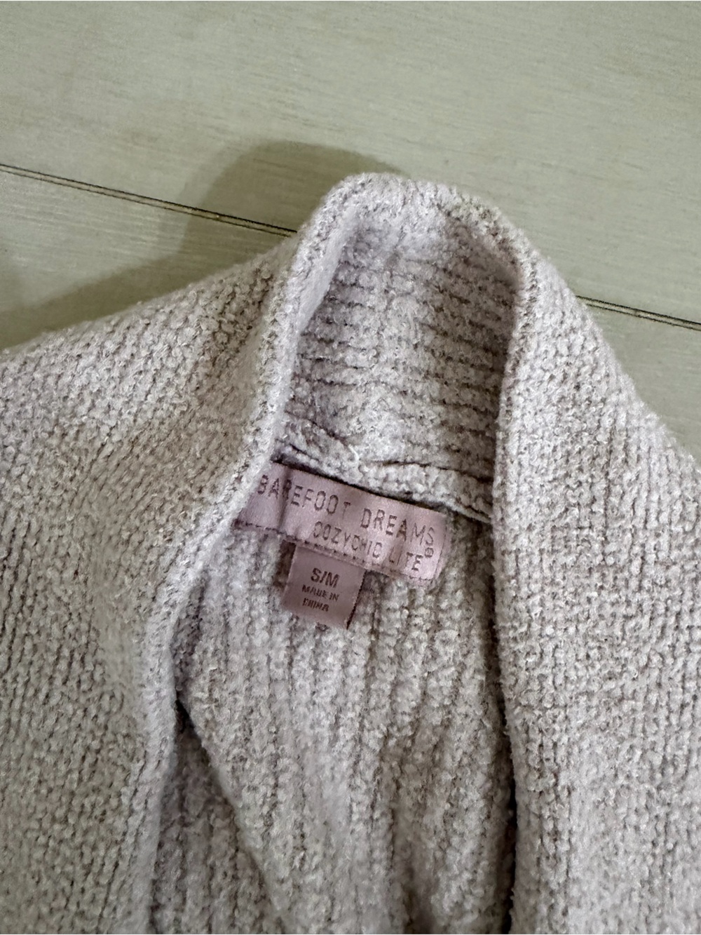 Barefoot Dreams Cozy Ribbed Robe Blush - Picture 3 of 3